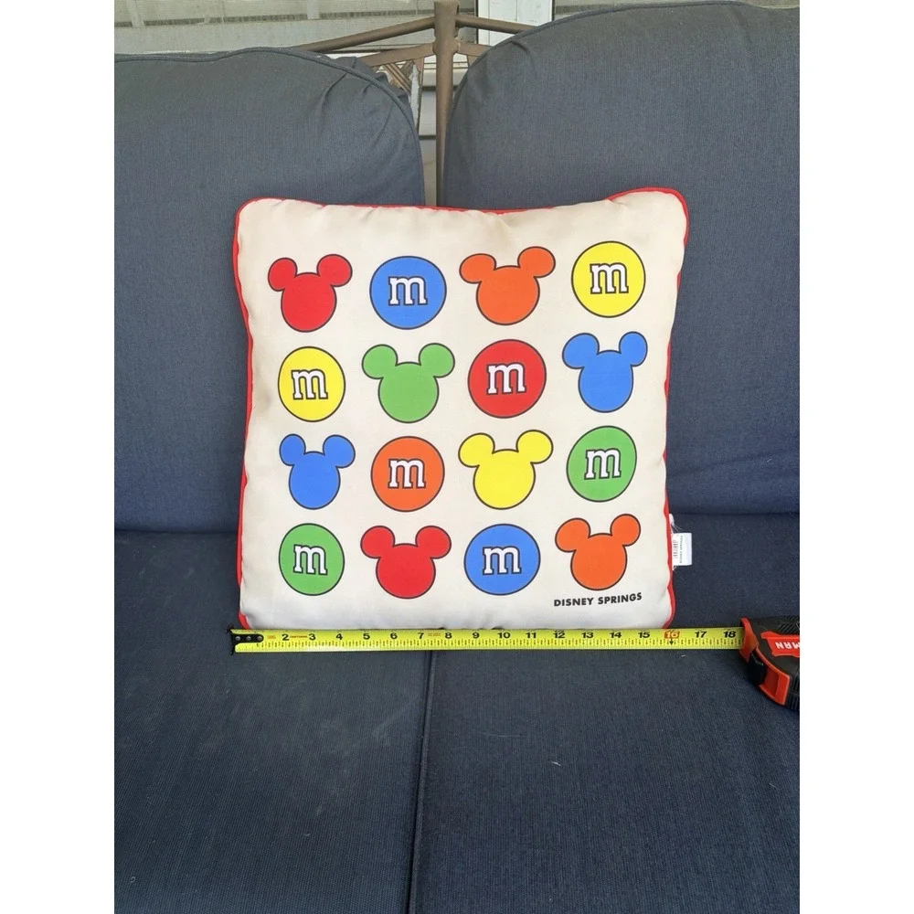 M&Ms Disney Springs Florida Exclusive Mickey Mouse Pillow Square 16